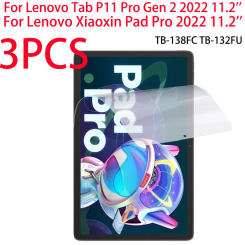 3PC PET Soft Film For Lenovo Tab P11 Pro Gen 2 11.2 inch 2022 Screen Protector Film For Xiaoxin Pad Pro 2022 11.2 TB-138FC 132FU