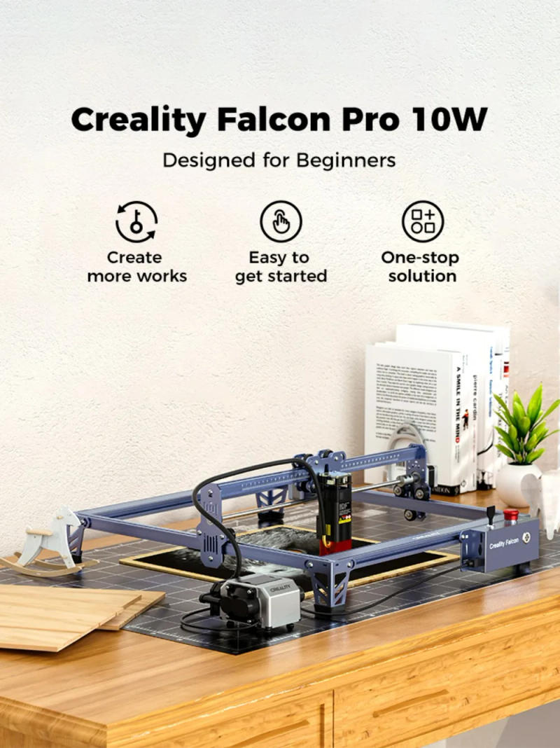 Description Picture 2 of itemCreality Official Falcon Pro 10W Laser Engraver CNC Machine DIY Laser Cutter Engraver Machine for Metal Wood Acrylic Leather