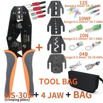 Crimping Pliers Clamp Tools Multifunctional Electrica Terminals Crimp Interchangeable Dies Wire Crimper Crimping Tools Ratchet