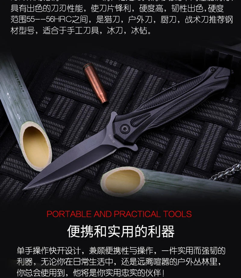 Description Picture 6 of itemKnife For Men Folding Pocket Knives Self Defense EDC Survival Multitool Military Tactical Outdoor Hunting Camping New Utility