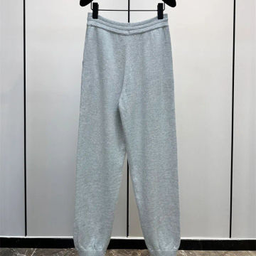 Women Casual Gray Sweatpants Flocking Drawstring Elastic Waist Casual 2023 New Autumn Ladies Sportswear Long Pants Trousers