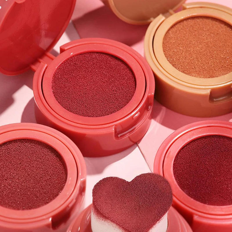 Description Picture 3 of itemHeart Shape Face Cushion Blusher Cheek Rouge Nourishing Nude Makeup Brightening Complexion Repair Cosmetics Maquiagem