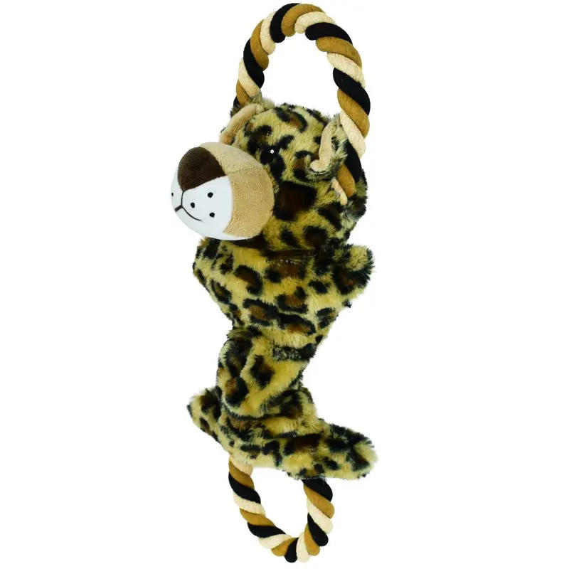 Description Picture 3 of itemwith Rope Dog Toy, Pull and Crinkle, Leopard For dog Pelota para perro Puppy accessories luxury Puppy accessories Cat toys Dog t