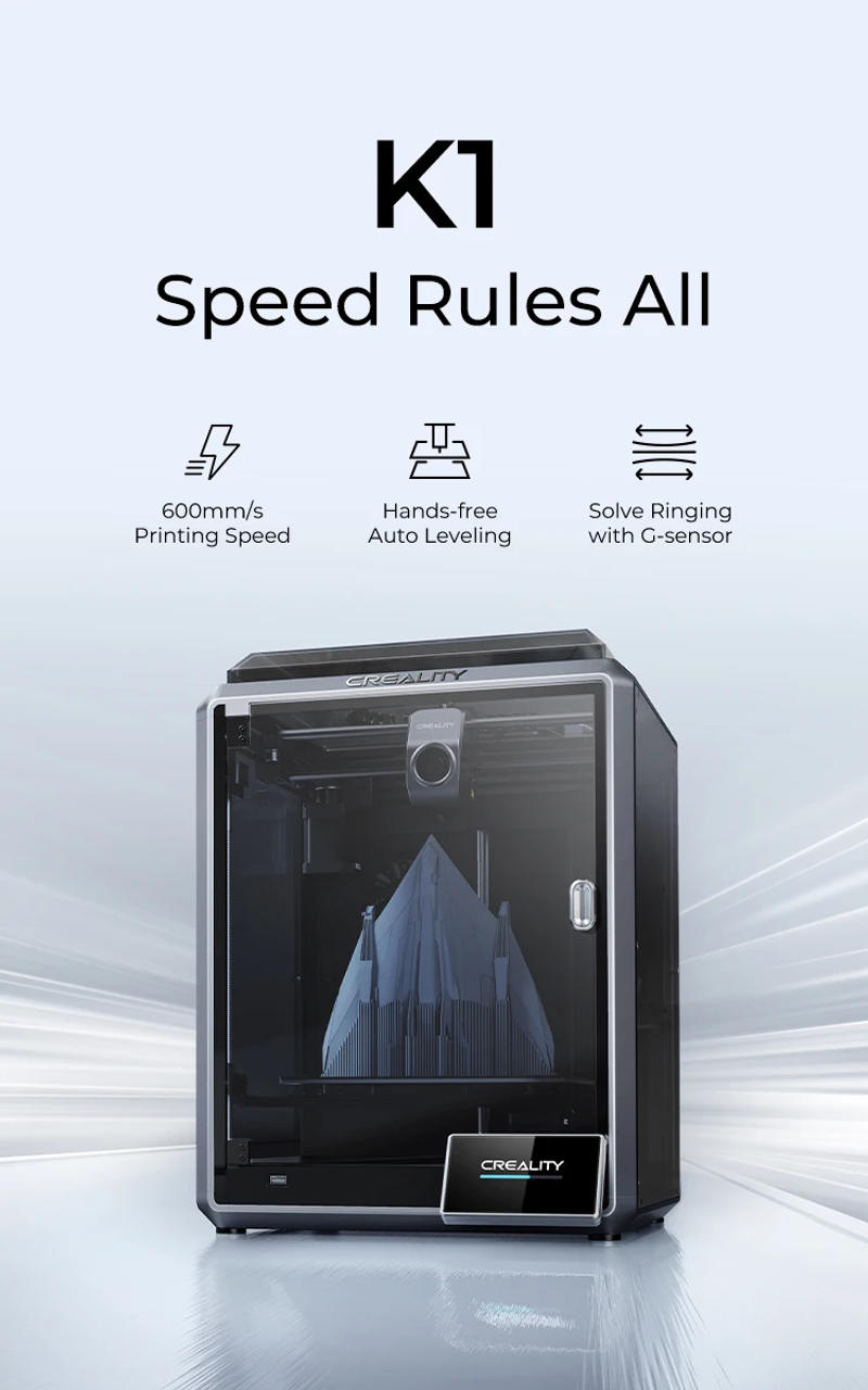 Description Picture 2 of itemCREALITY 3D K1 Printer Speedy Auto Leveling Dual-Gear Direct Drive Extruder Stable Frame Enclosed Printer