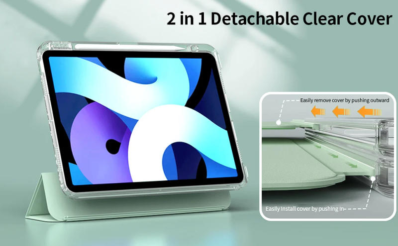 Description Picture 5 of itemZOYU For iPad for iPad Pro 11 12.9 Sliding Detachable Acrylic Case,for iPad 10th 10.9 Air 4 Air 5 10.2 7/8/9 th Gen mini 6 Case