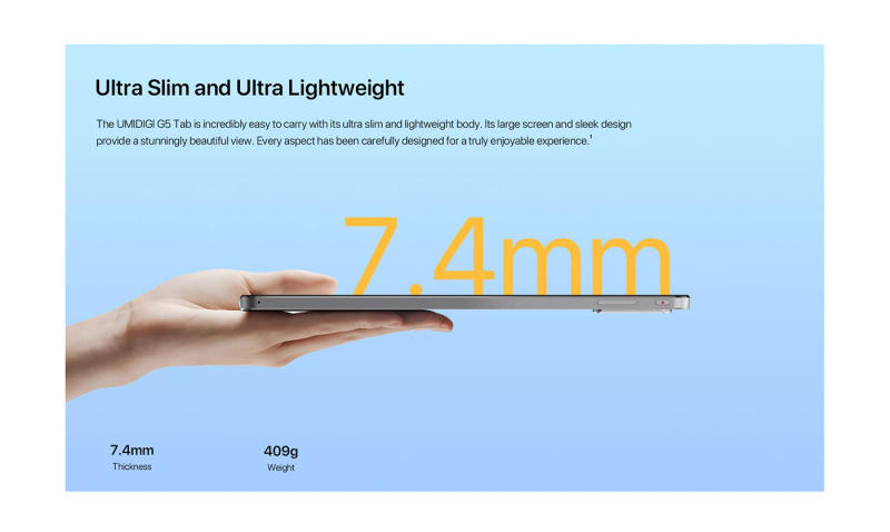 Description Picture 5 of itemNEW ARRIVAL UMIDIGI G5 Tab Smart tablet Android 13 10.1