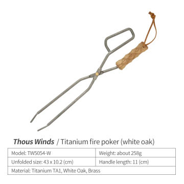 Thous Winds Firewood Tongs Outdoor Ultralight Titanium Wood Tongs Charcoal Pliers Barbecue Camping Tools Camping Supplies