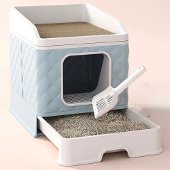 Pet Cat Nest House Villa Box Wear-resistant Kitten Puppy Sporting Scratching Board Cat Toilet  Litter Pan Pet Cats Accessories