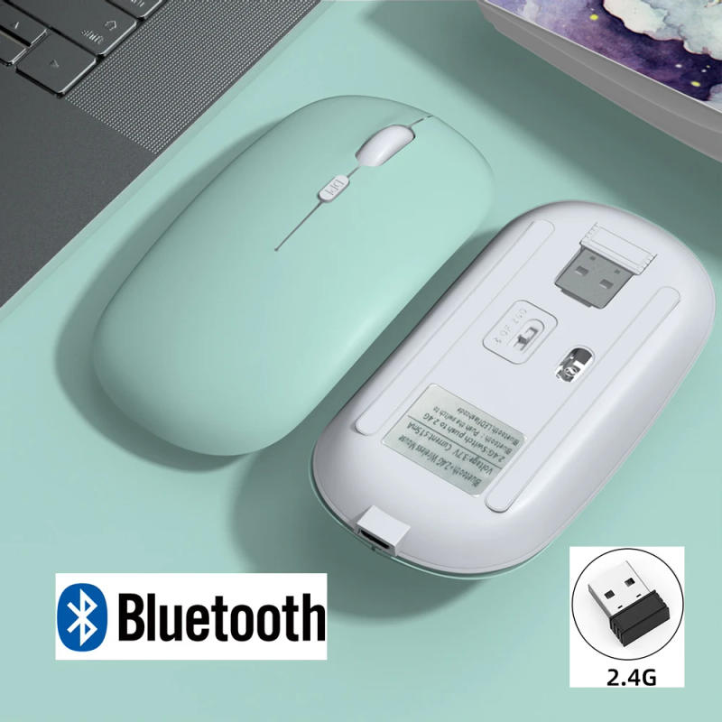 Description Picture 6 of itemRechargeable Wireless Bluetooth Mouse For iPad Pro 11 12.9 Air 5 4 2.4G USB Mice For Android Windows Tablet Laptop Notebook PC