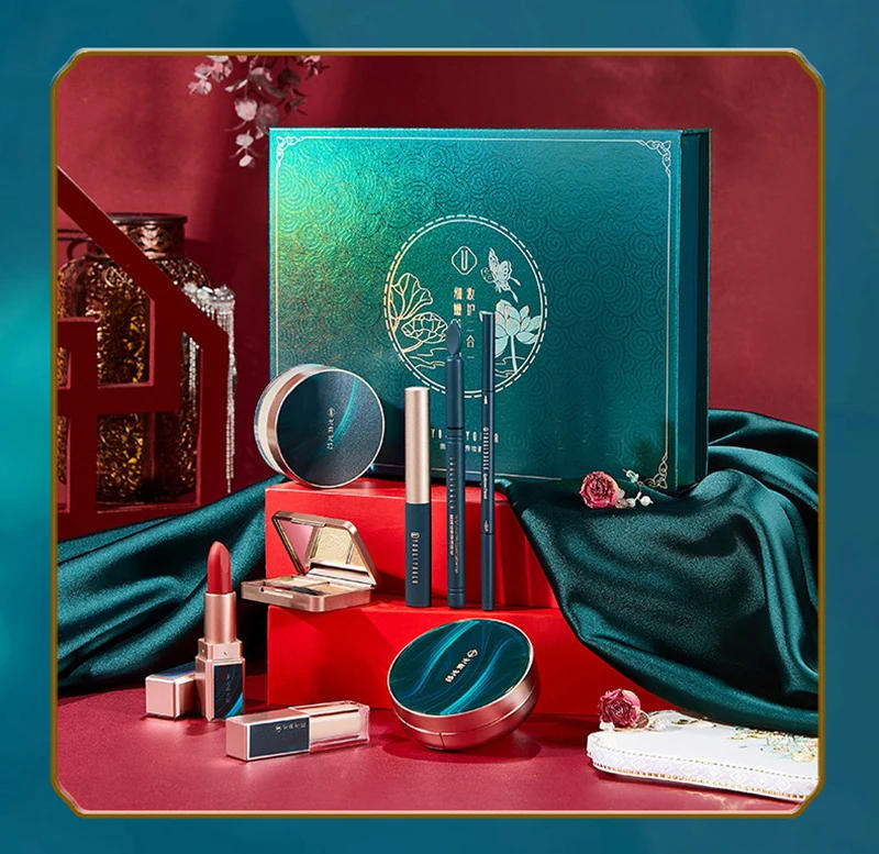 Description Picture 3 of item8PCS Beauty Set Eyeliner Lipstick Concealer Air Cushion BB Cream Eye Shadow Makeup Set Make-up For WomeM Lip Eye Cosmetics