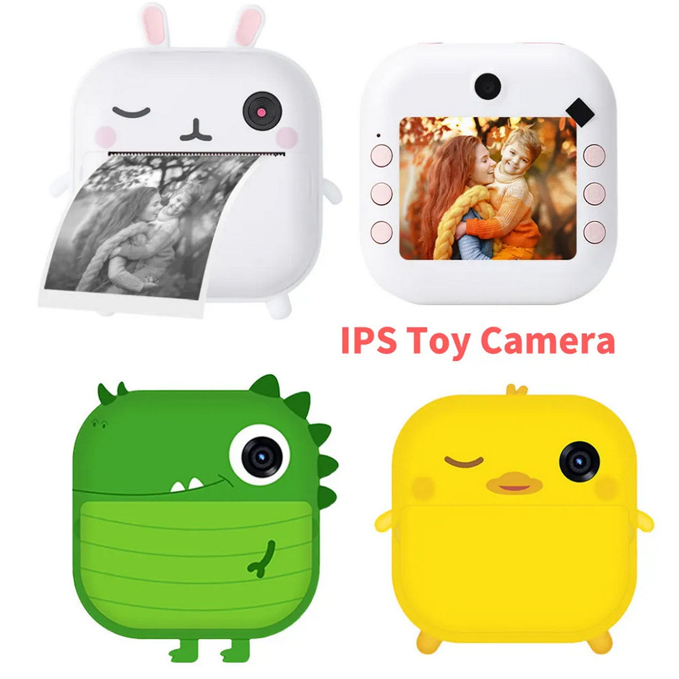 Description Picture 3 of item1080p Kids Instant Camera 2.4 Inch Ips Screen Full Hd Instant Print Digital Camera With Lanyard Birthday Gifts for Boys Gilrs