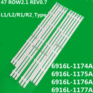 LED Backlight Strip For 47 ROW2.1 REV0.7 6916L-1174A 1175A 1176A 1177A  47E5ERS 47E380S 47LN579E 47LN6108 47LN6138 47LN6150