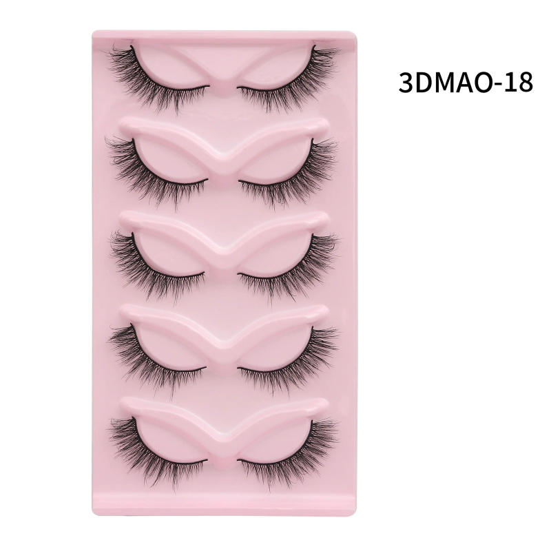 Description Picture 4 of itemHBZGTLAD Cat eye Eyelashes 3D Natural False Lashes Fluffy Soft Cross 5 pairs Manga Lashes Wispy Natural Eyelash Extension Makeup