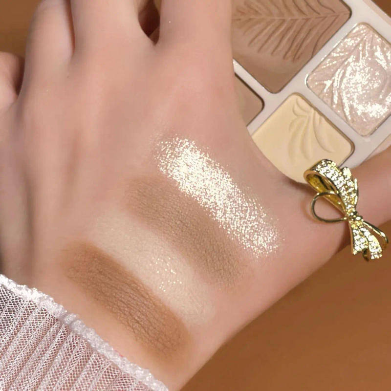 Description Picture 6 of item4Color Face Highlighter Palette Bronzer Contouring Highlight Powder Makeup Face Shimmer Shine High Lighter Iluminador Maquillaje