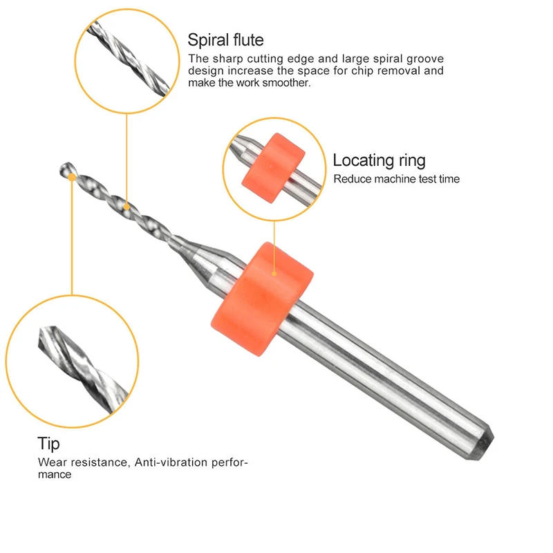 Description Picture 5 of item60pcs/set Mini Micro Hand Drill Bits Set  Pin Vise Twist Tungsten steel PCB Mini Drill Bits Bench Vice For For Jewelry Hole Tool