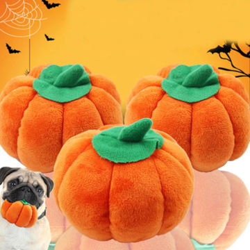 New Ins Halloween Christmas Dog Squeaky Toy Cat Toy Pumpkin Plush Chew Toy Pet Interactive Toys Christmas Gift Dog Toys