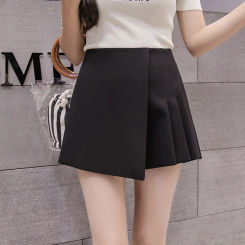 Women's summer 2021 new Korean loose student slim A-line leisure Chiffon wide leg shorts skirt plus size clothing for women