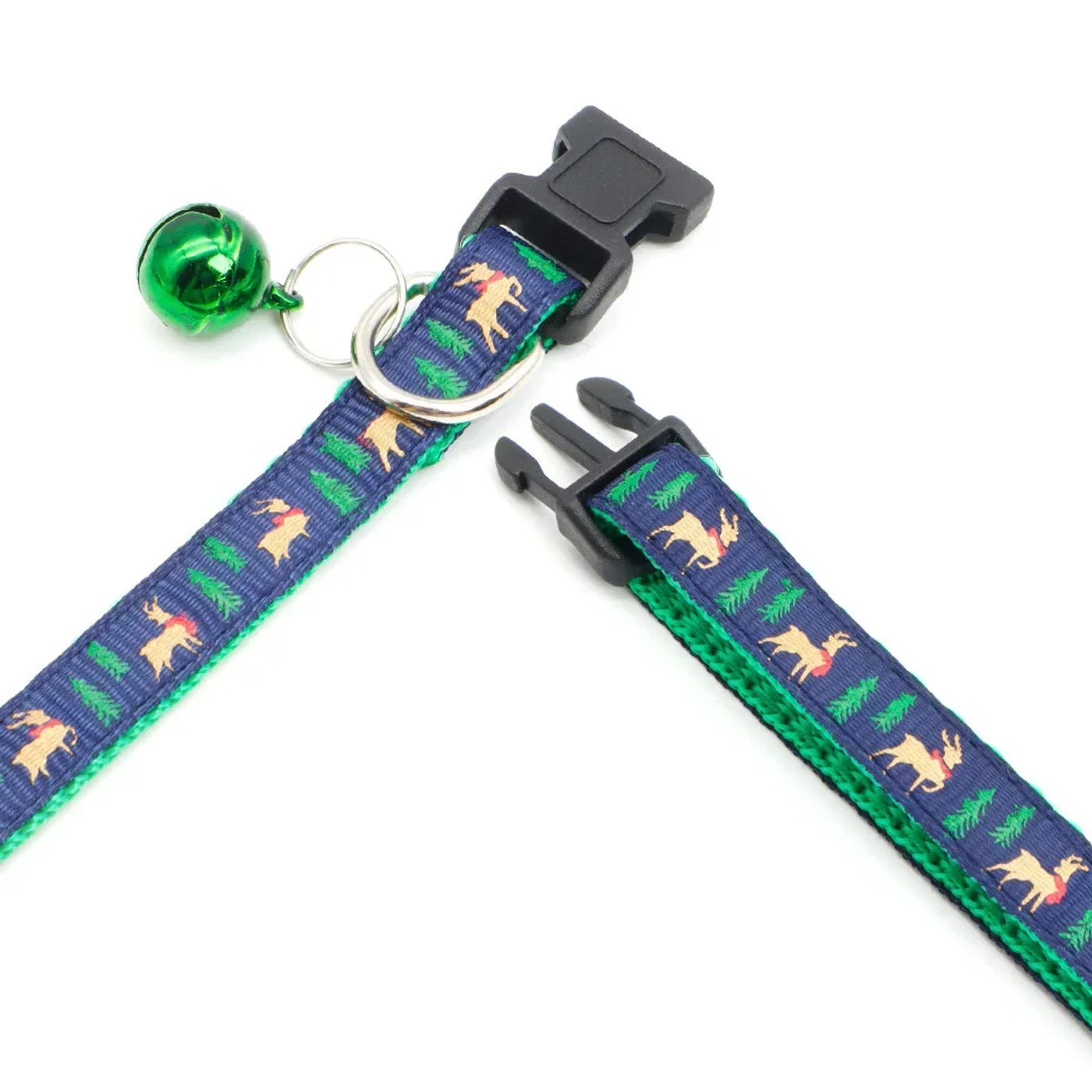 Description Picture 6 of item1pc Pet Collars Delicate Safety Casual Nylon Dog Collar with Bell Chrismas Neck Strap Fashion Adjustable Pet Cat Dog Collar
