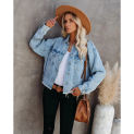 Denim Jacket Women 2023 Spring Autumn Short Coat Long Sleeves Jean Jacket Casual Tops Comfortable Denim Coat Chaqueta Vaquera