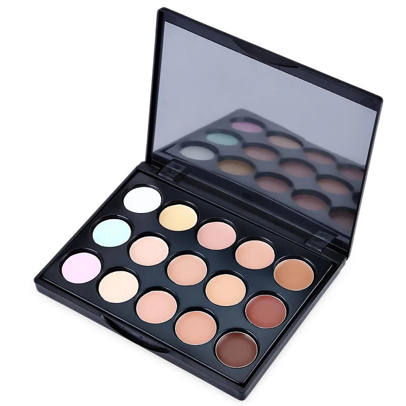 Description Picture 4 of itemMini 15 Colors Concealer Palette Dark Circles Primer 3D Brightening Face Women Moisturizing Oil Control Waterproof Beauty Makeup