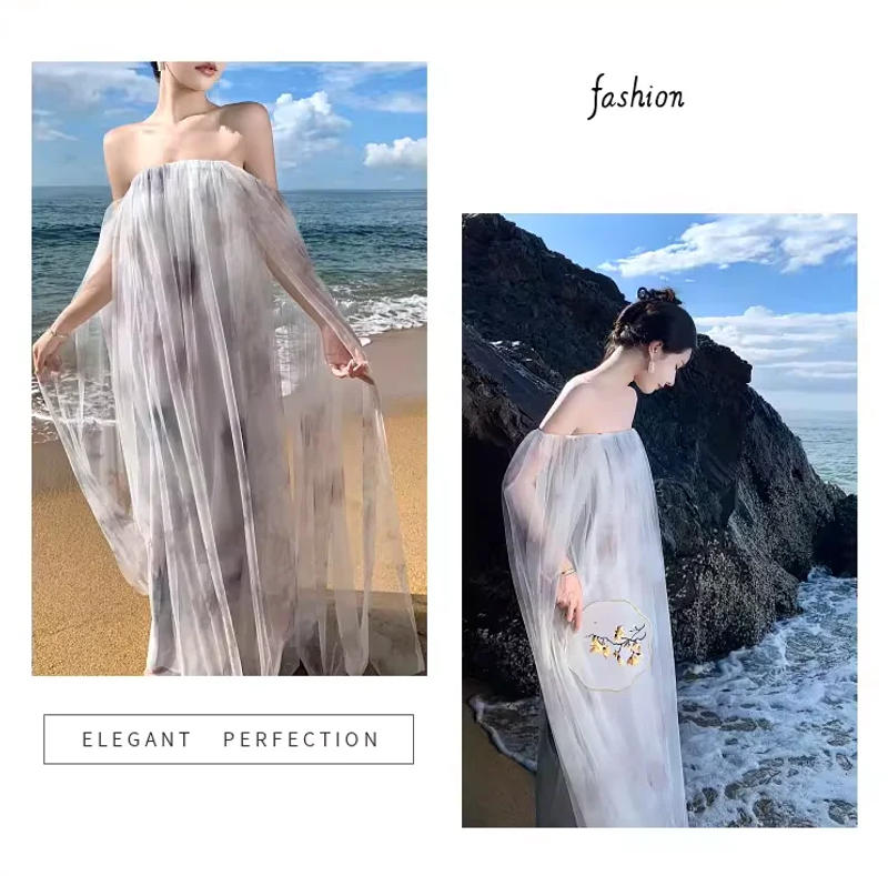 Description Picture 5 of itemSummer New Bridal Prom Mesh Dress Celebrity Women Maxi Fairy Evening Princess Dress Elegant Party Grunge Evening Runway Vestidos