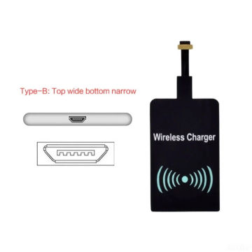 Ultra Thin Qi Standard Wireless Charging Coil Receiver Pad For iPhone 5 5S 6Plus 6S 6SPlus 7 8 7Plus Smart Charging Adapter