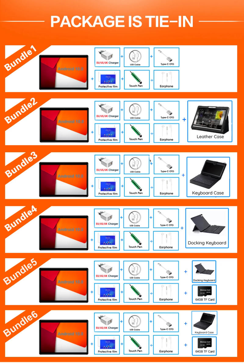 Description Picture 2 of itemWorld Premiere Tablet PC Android 10.0 Octa Core 128GB ROM 13+5MP Camera 5G WiFi Bluetooth GPS 10 inch 1920x1200 IPS планшет