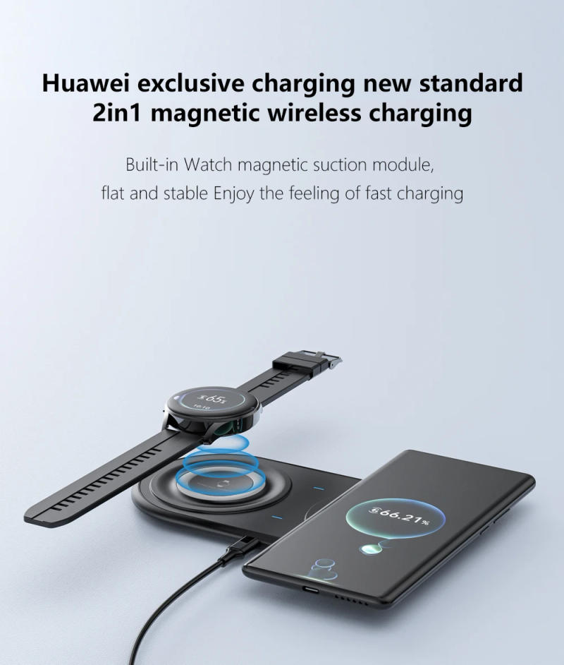 Description Picture 2 of itemPortable Wireless Charger Station 30W Fast Charging Stand 2 In 1 Samsung IPhone Dock Charger For IPhone 12 13 14 IWatch AirPods