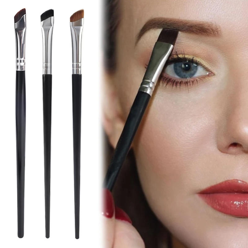 Description Picture 2 of itemUltra-Thin Blade Eyebrow Eyeliner Brush Bevel Brow Contour Makeup Brushes Eyelids Lying Silkworm Brush Professional Makeup Tools