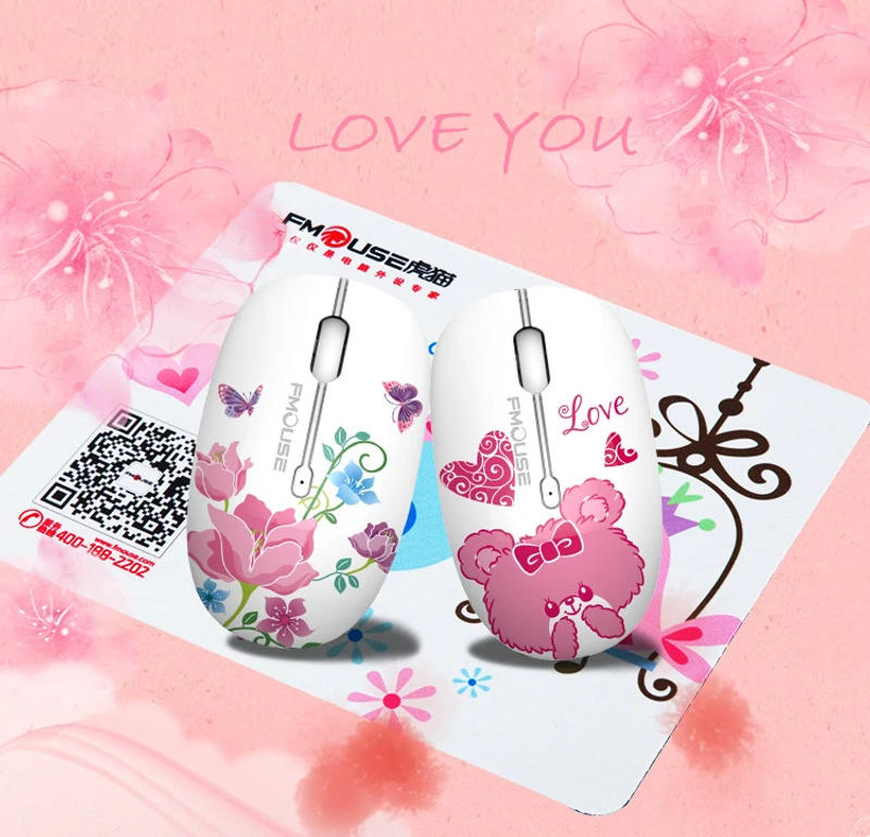 Description Picture 2 of itemM101 Ergonomics Wireless Mouse 2.4G Cute Optical Cartoon Computer Silent Mice With USB Receiver for Laptop Kid Girl Gift Macbook