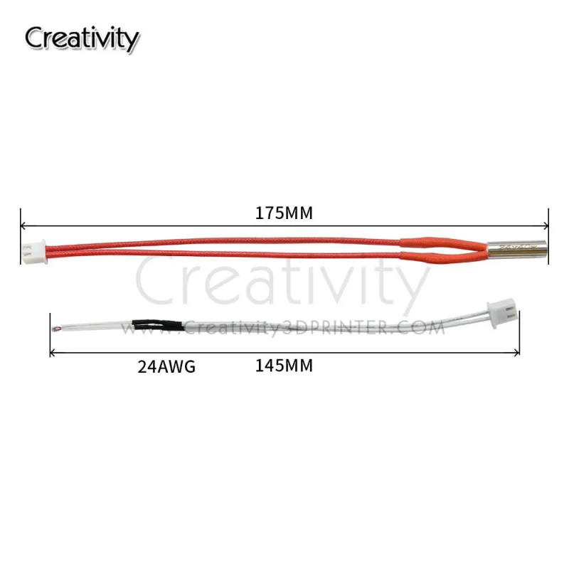 Description Picture 2 of itemCartridge heater 12V/24V 40W + NTC3950 thermistor kit for I3 Mega ,Chiron ,4max pro, Predator 3D printer V5 Hotend