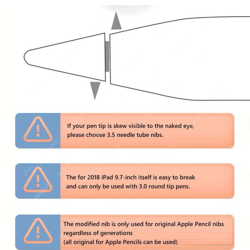 Description Picture 5 of itemReplacement 3.0 3.5 4.0 Thin Tip For Apple Pencil 1st 2nd Gen iPad Pen Tips,For Apple Pencil Spare Nib Enough 4 Years of Use