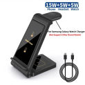 Wireless Charger for Samsung Galaxy S23 S22 S21 Note 20 Galaxy Watch 5 4 Active 2/1 Buds Pro for 3 in1 25W Chargers Dock Station