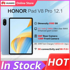 Original HONOR Pad V8 Pro 12.1 Inch 144Hz IPS Screen Dimensity 8100 Octa Core Front Second Dual Camera 13MP+5MP WiFi 6