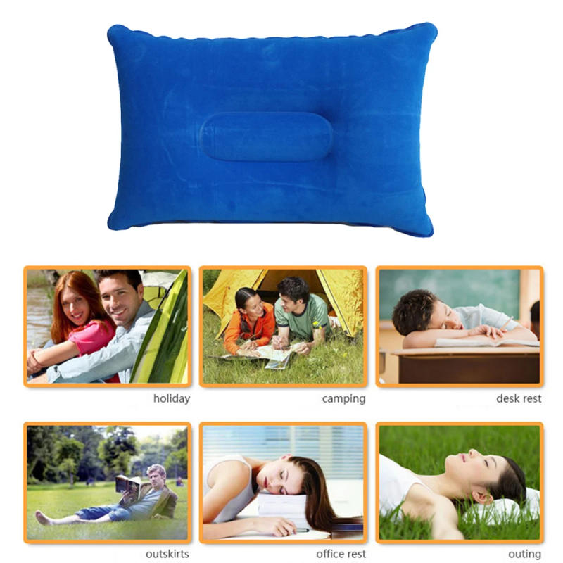 Description Picture 2 of itemOutdoor Travel Sleep Pillow PVC Flocking Fold Portable Ultralight Camping Tent Inflatable Pillow Picnic Blanket Beach Head Rest