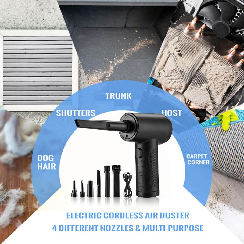 Description Picture 5 of itemPortable Air Blower & Vacuum Cleaner 2 in 1 Compressed Air Duster 6000mAh Cordless Duster Blower for Keyboard Computer Cleaning