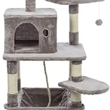 Cat Tree with Hammock, Condo, Cat Toys, Cat Rope