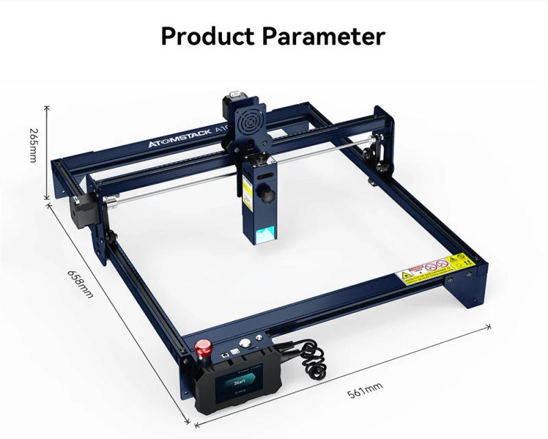 Description Picture 3 of itemNew ATOMSTACK X7 A10 S10 PRO Laser Engraving For Metal 50W CNC Eye Protection Desktop Acrylic Laser Marking Wood Cutting