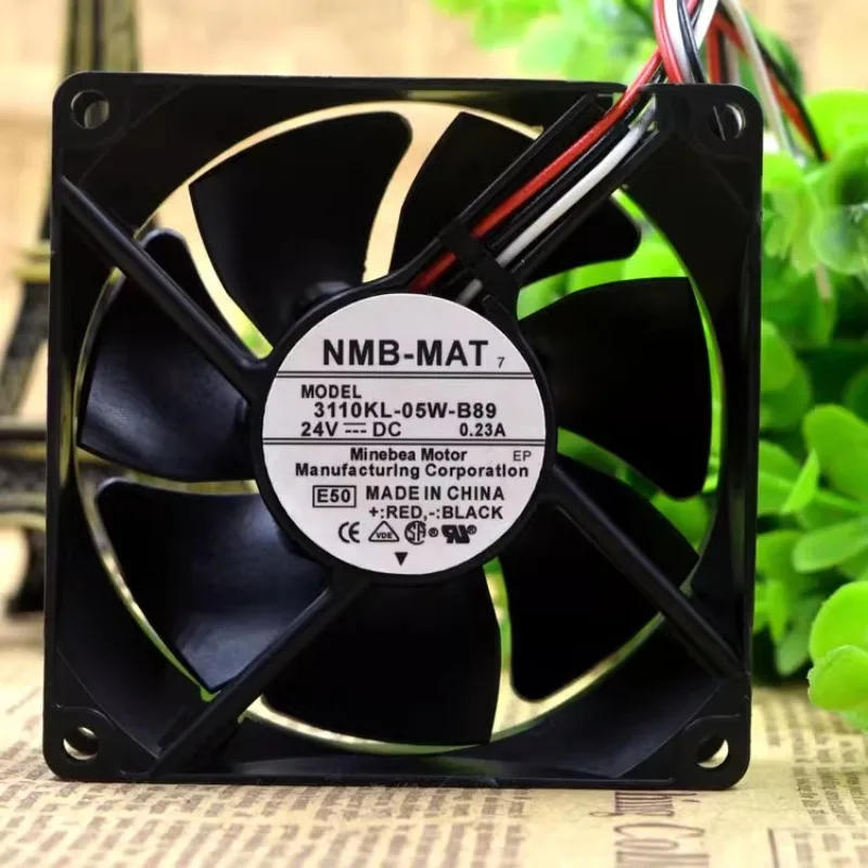 Description Picture 2 of itemOriginal New Cooling Fan for NMB 3110KL-05W-B89 24V 0.23A frequency converter cooling fan 8025 80*80*25MM