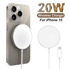 Original For Apple Magsafe Magnetic Wireless Charger For iPhone 15 Pro Max 14 13 12 11 X XS USB-C Fast Charger Phone Accessories