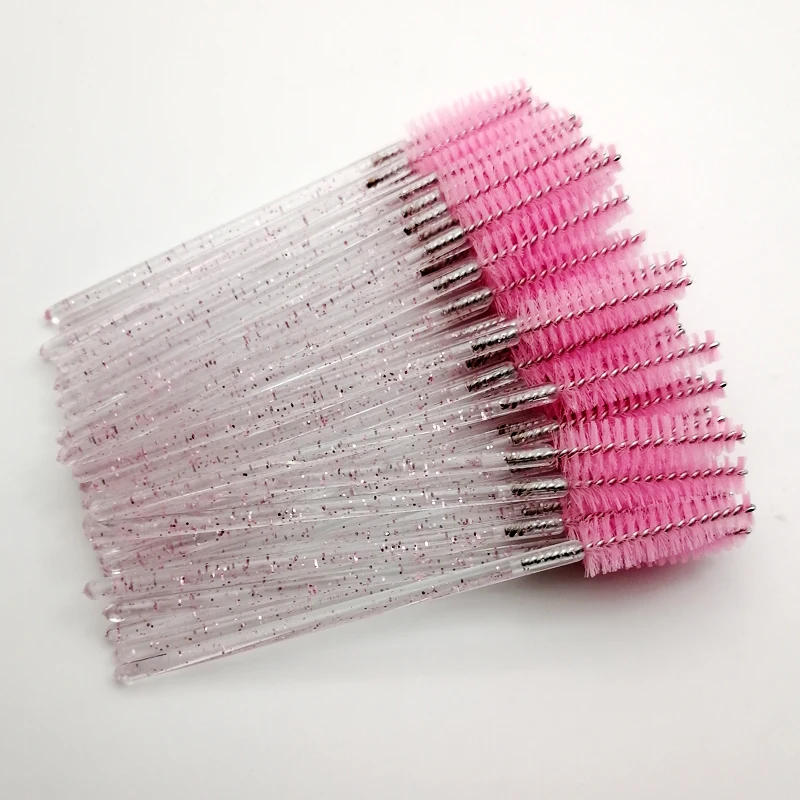 Description Picture 6 of itemGood Quality Disposable 5/50Pcs/Pack Crystal Eyelash Makeup Brush Diamond Handle Mascara Wands Eyelash Extension Makeup Tool Hot