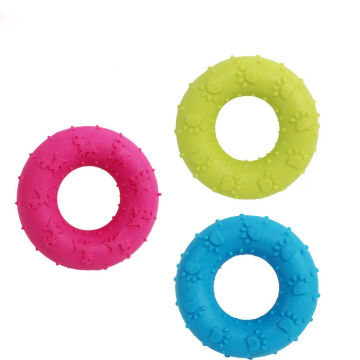 Funny Candy Colors Chew Donut Circle Ring Small Dog Toys Tooth Cleaning Training Interactive Chew Dog Toys For Small Breeds Dogs