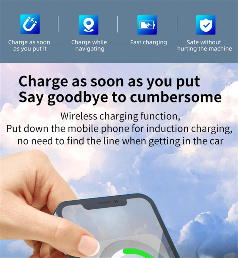 Description Picture 3 of item30W Magnetic Car Wireless Charger Air Vent Phone Holder Stand for iPhone 14 13 12 Pro Max Macsafe Chargers Fast Charging Station