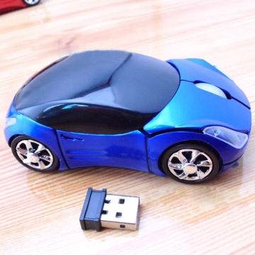 New USB 2.4GH Souris Optique Voiture Style Wireless Car USB2.0 Optical Mouse Mice For Laptop PC Computer