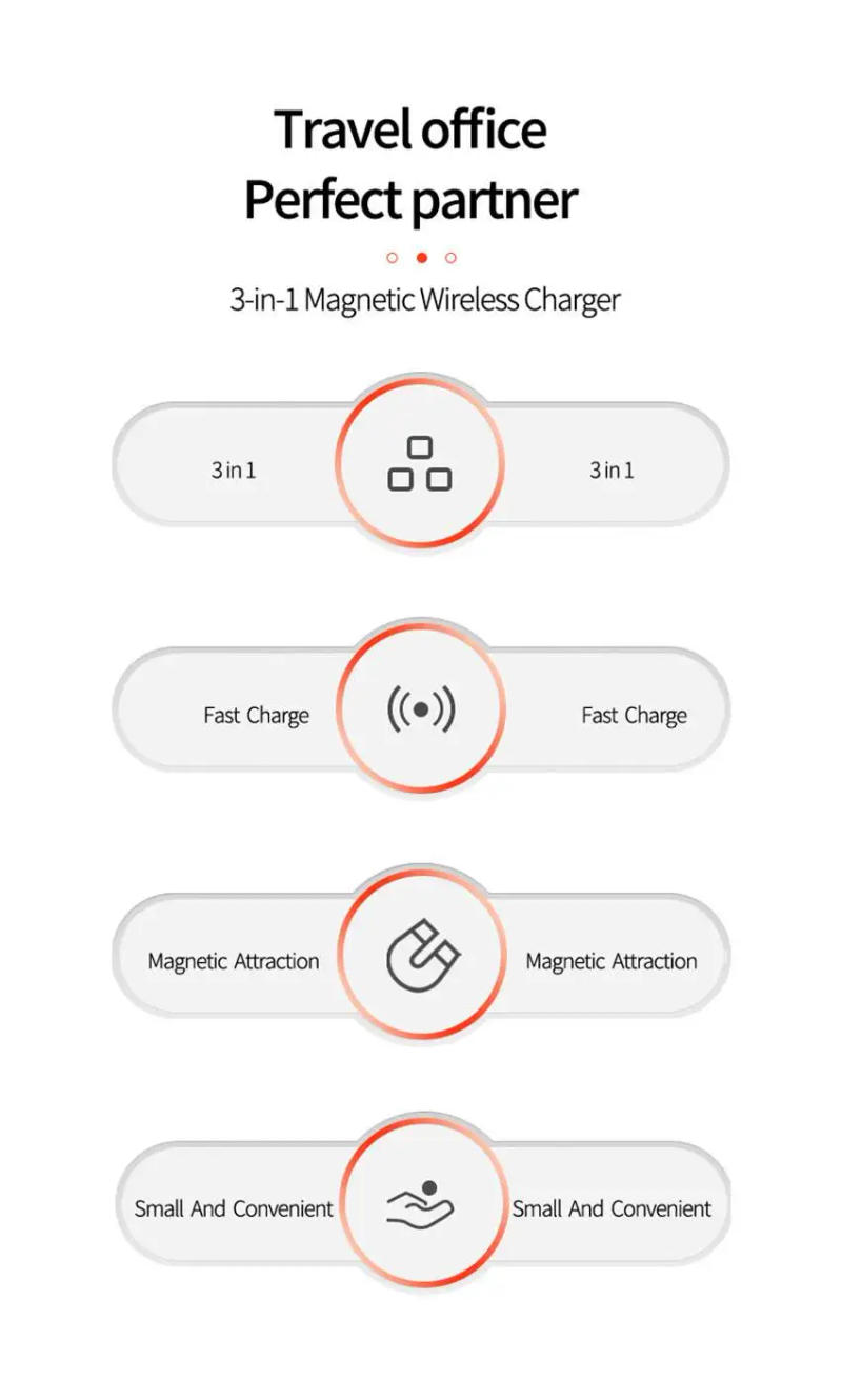 Description Picture 3 of item25W 3 in 1 Magnetic Wireless Charger Stand For iPhone 15 14 13 12 Pro Max Airpods Pro Apple iWatch 9 8 7 6 Fast Charging Station