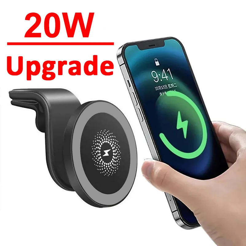 Description Picture 3 of item20W Magnetic Car Wireless Charger Air Vent Stand Phone Holder Fast Charging For MagSafe iPhone 14 13 12 Samsung Xiaomi