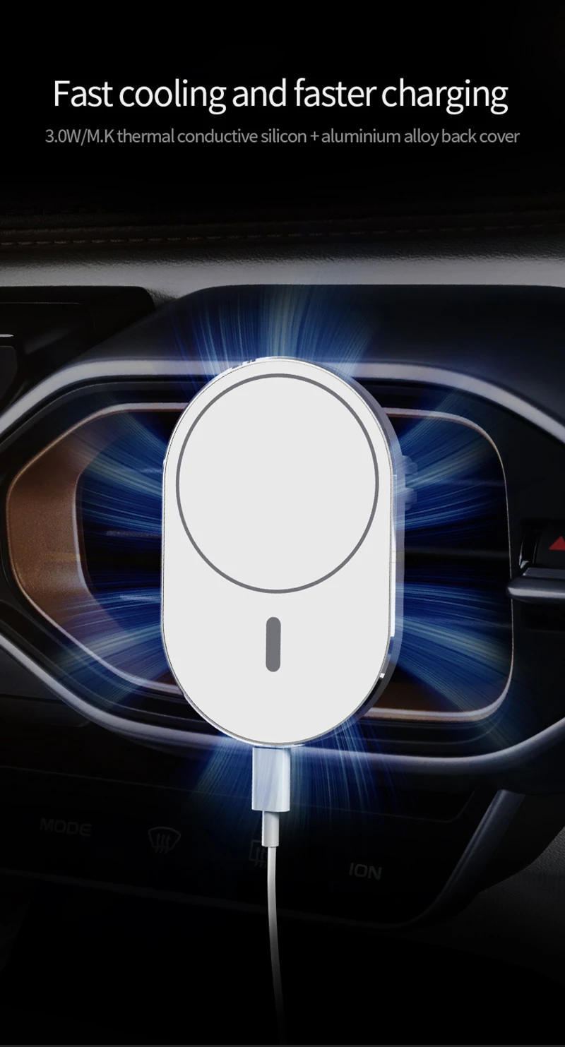 Description Picture 6 of itemMagnetic Cell Phone Car Holders for Magsafe iPhone 12 13 14 Pro Max Magnet 15W Qi Wireless Chargers Holder Accessories