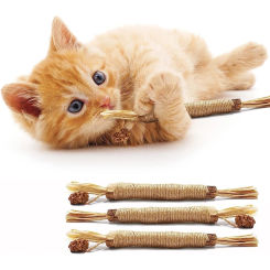 Natural Matatabi Pet Molar Toys Cleaning Tooth Catnip Cleaning Tooth Catnip Silvervine Chew Stick Stuff with Catnip Pet Supplies