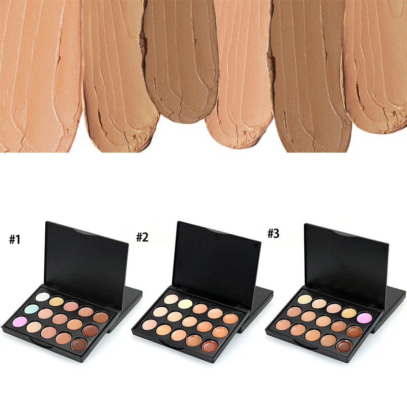 Description Picture 3 of itemMakeup Color Corrector Facial Concealer Palette Full Cover Corretive Long Lasting Face Contouring Cosmetic Cream 15 Colors