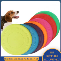 Interactive Dog Flying Discs Tpr Puller Resistant Bite Plate Beach Floating Saucer for Pet Decompression Toys Puppy Accessories